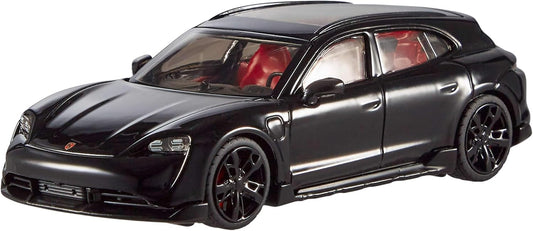 Hot Wheels Premium Porsche Taycan Turbo S Cross Turismo, escala 1:43, réplica oficialmente licenciada para colecionadores adultos, pneus Real Riders, carroceria e chassi em metal, HWT10