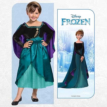 DISGUISE Disney oficial deluxe anna vestido congelado traje crianças, congelado 2 traje fantasia vestir-se tamanho s