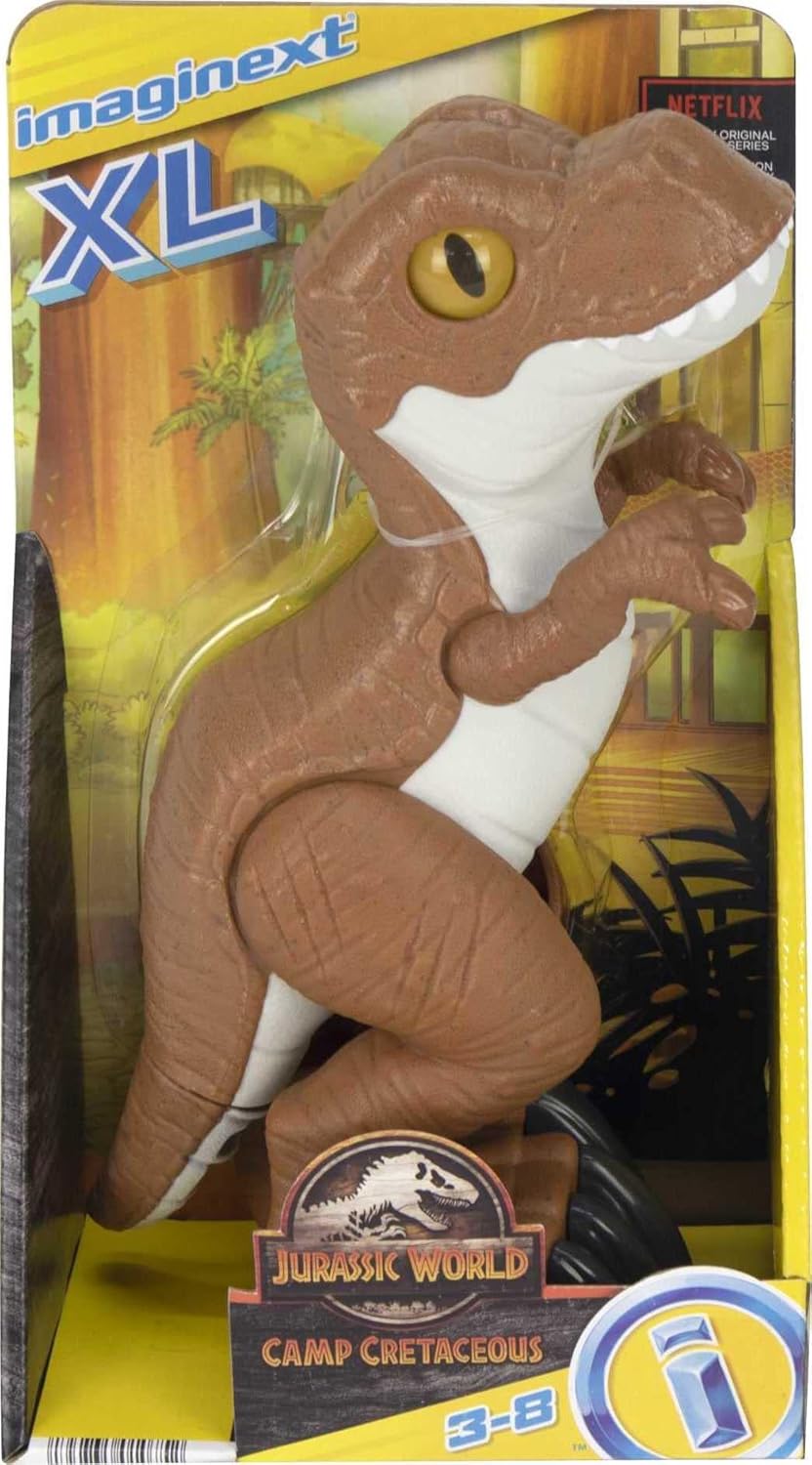 Imaginext Fisher-Price Imaginext Jurassic World Camp Cretaceous T.Rex XL, figura de dinossauro extragrande para crianças em idade pré-escolar de 3 a 8 anos.