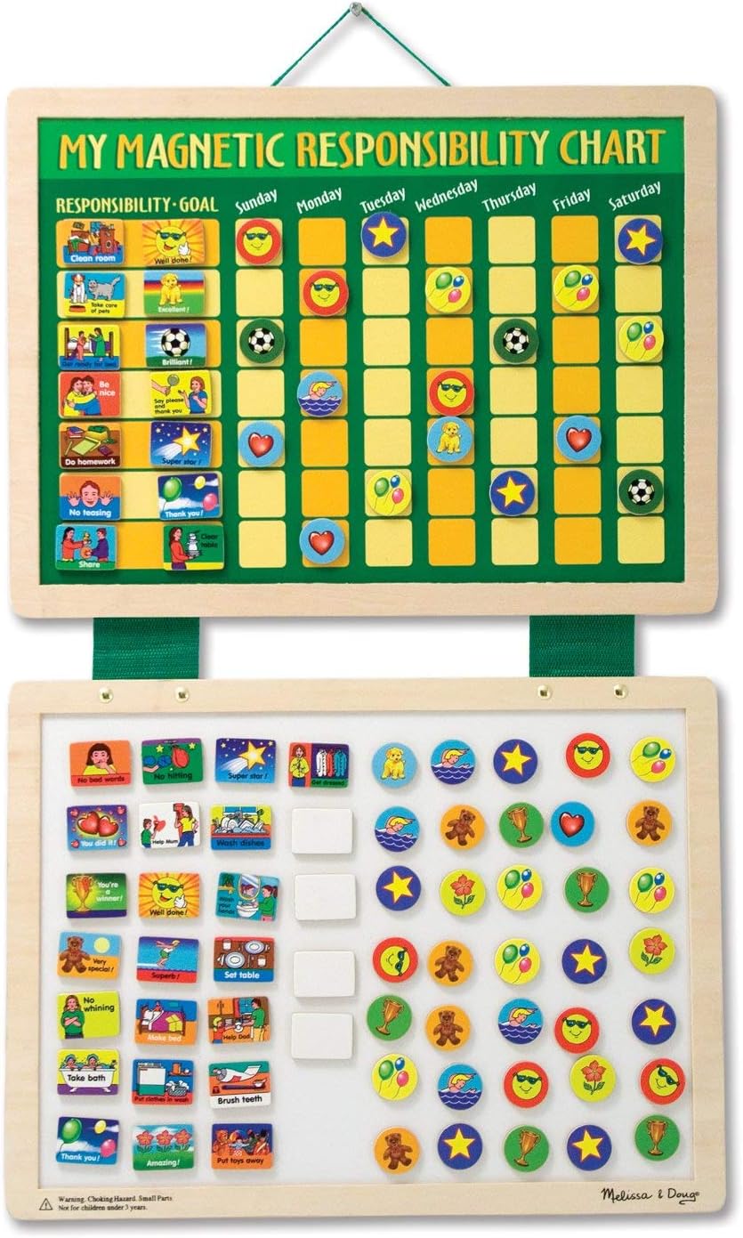 Melissa & Doug meu primeiro calendário magnético diário de madeira para crianças | Brinquedos de madeira | Quadro do Calendário de Desenvolvimento | Brinquedo Educacional | 3+ | Presente para menino ou menina
