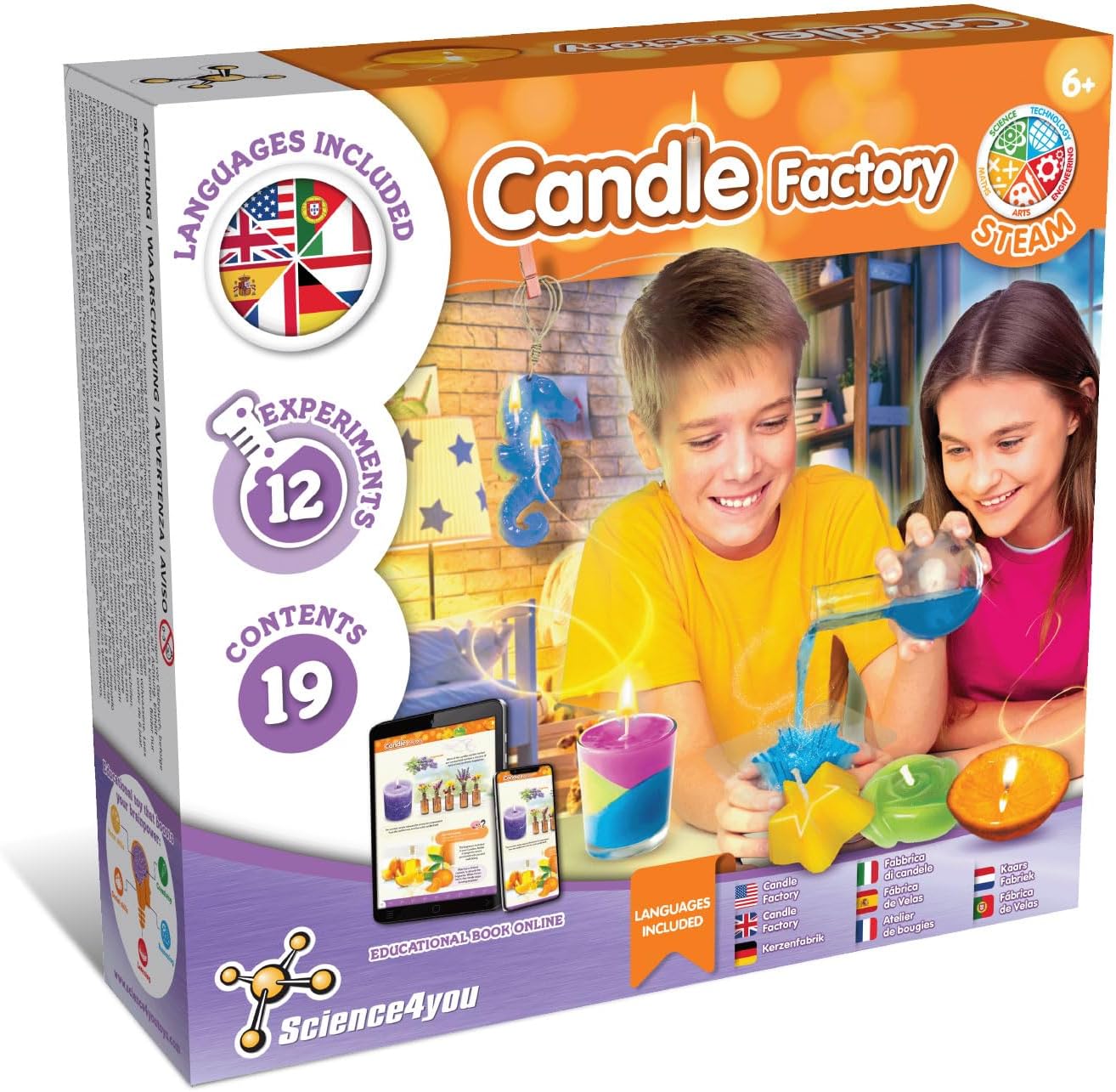 Science4you Bombas de banho para crianças +8 – Faça suas próprias bombas de banho, Perfumes e sabonetes Science4you para crianças - Fabricação de perfumes e sabonetes, Kit de fábrica de velas Science4you para crianças