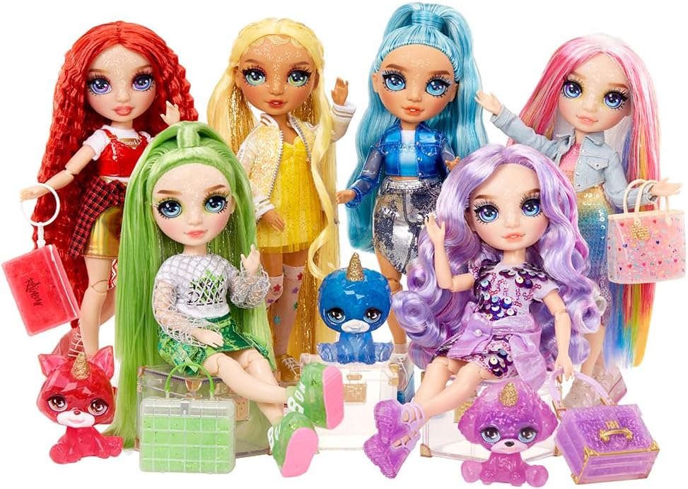 Boneca Rainbow High Fashion com Slime e Pet - Skyler (Azul) - Boneca Shimmer de 28 cm com Sparkle Slime, animal de estimação mágico e acessórios de moda - Brinquedo infantil - Ótimo para idades de 4 a 12 anos