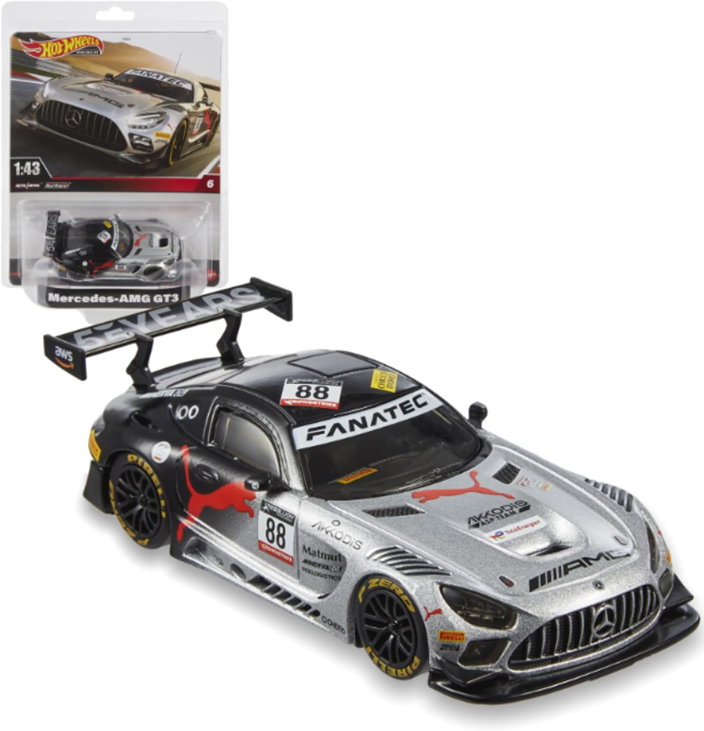 Hot Wheels Premium Mercedes-AMG GT3, Réplicas Oficiais Licenciadas par