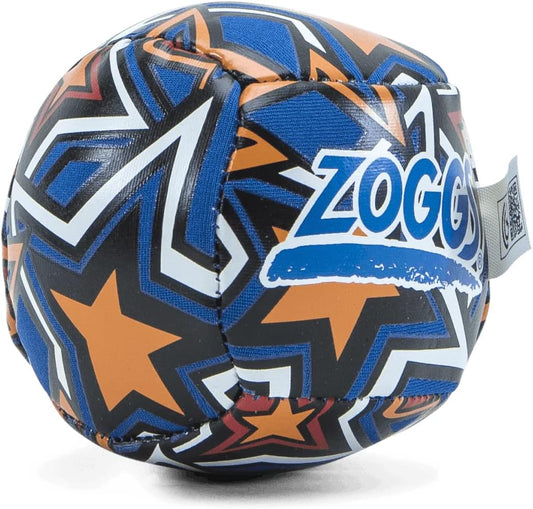 Zoggs Kids Pelotas cubiertas de neopreno para salpicaduras, aptas para el agua, naranja/azul con estampado de estrellas, 3,5 pulgadas cada una