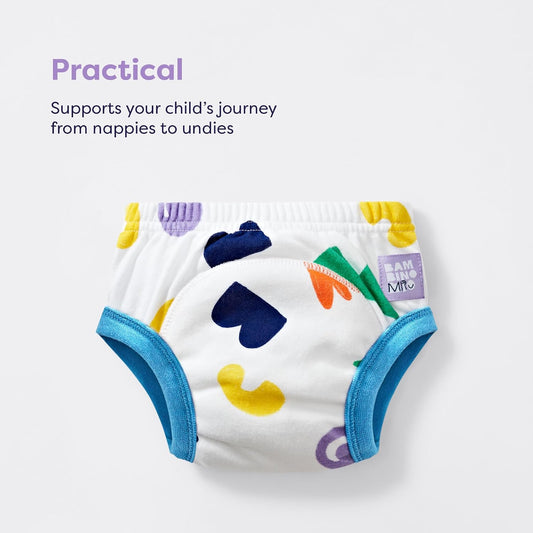 Bambino Mio, Pantalones de entrenamiento reutilizables para ir al baño para niños y niñas, 3-4 años, Pop
