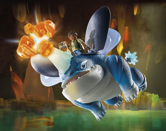 Playmobil 71082 Como Treinar o Seu Dragão: Nove Reinos Plowhorn e D'Angelo, Brinquedo de dragão com membros móveis, asas e personagens de TV, Divertido Jogo de RPG Imaginativo, Conjunto Adequado para Crianças a partir de 4 Anos