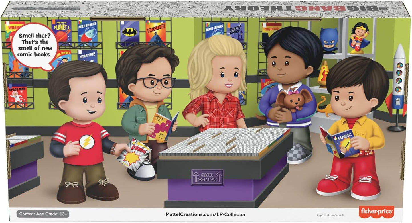 LittlePeople Colecionador The Big Bang Theory TV Show Edição especial em uma caixa de presente para adultos e fãs, 5 figuras, HYT47