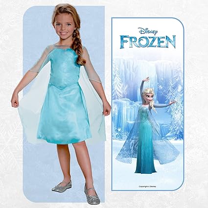 DISGUISE Traje oficial da Disney Frozen Elsa, vestido de princesa para meninas