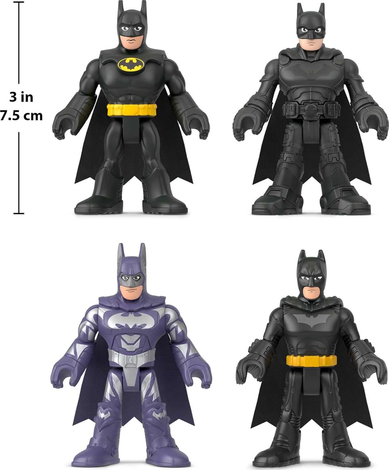 Fisher-Price Brinquedos Imaginext DC Super Friends Batman - Conjunto Comemorativo do 85º Aniversário com Estilo do Filme para Fãs a partir de 3 Anos