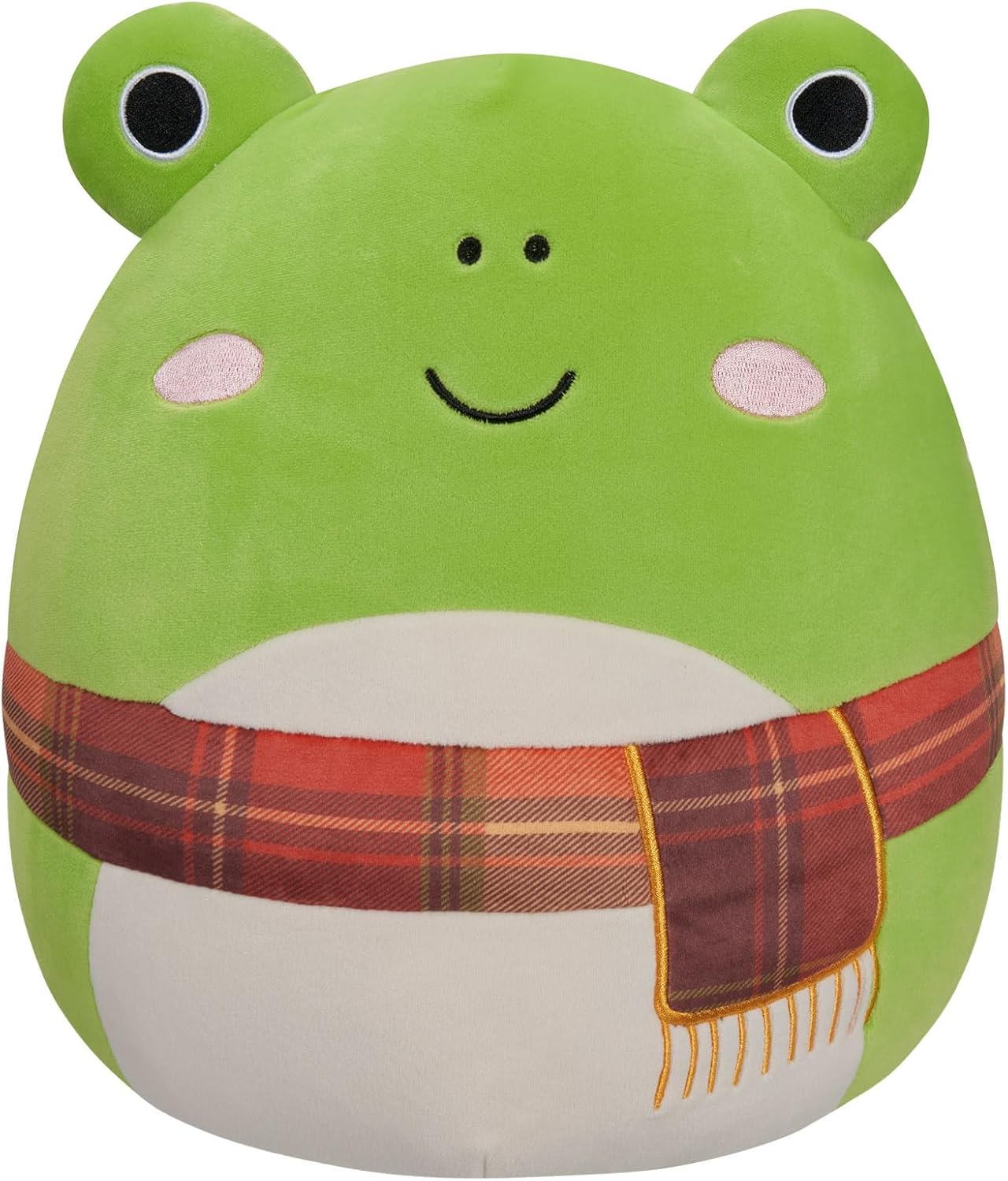 Squishmallows SQCR04581 Wendy Rana Verde con Bufanda a Cuadros 12