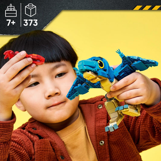 LEGO Jurassic World Filhote de Dinossauro: Pteranodonte – Brinquedo Interativo com Figura Articulada e Lula – Decoração de Quarto Infantil – Presente de Aniversário para Meninos e Meninas a partir de 7 Anos – 77977