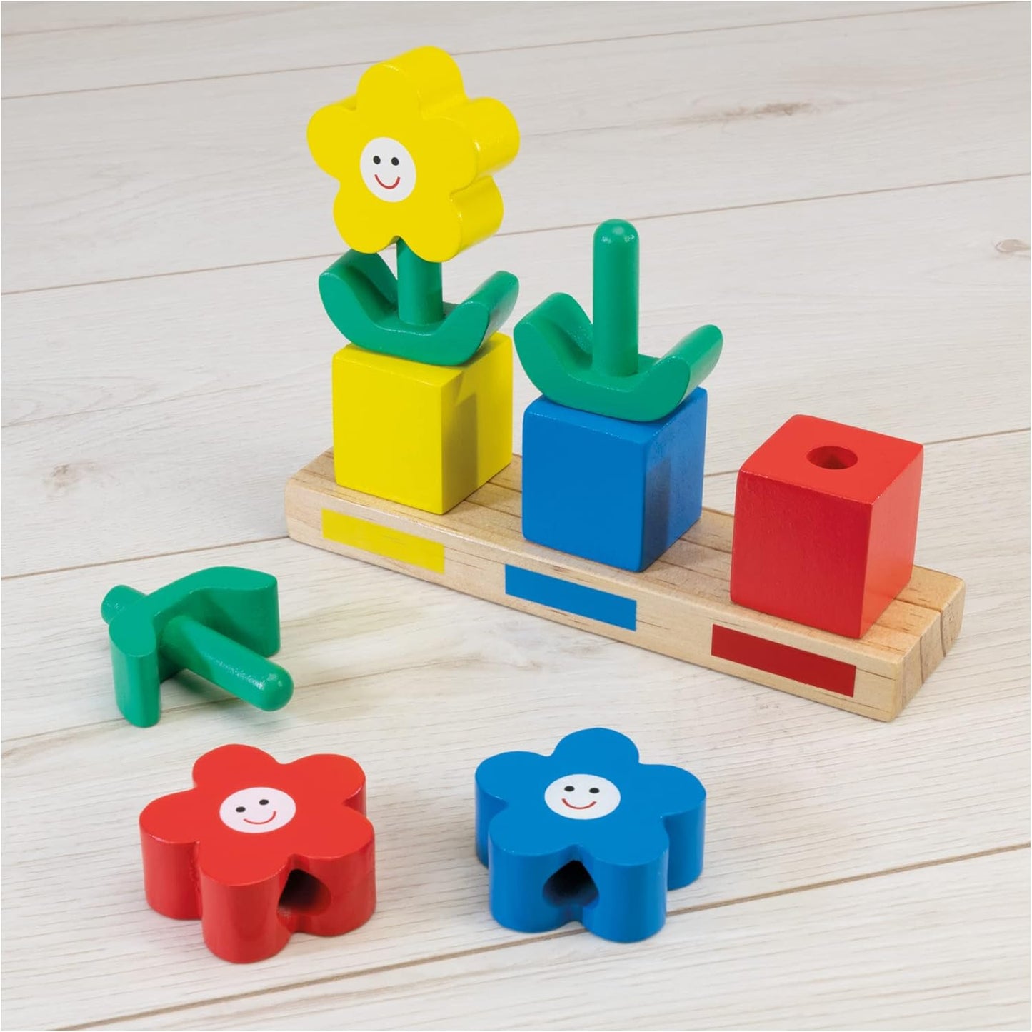 Galt, Empilhador de Flores, Brinquedos Sensoriais de Madeira para Bebês, A partir de 12 Meses