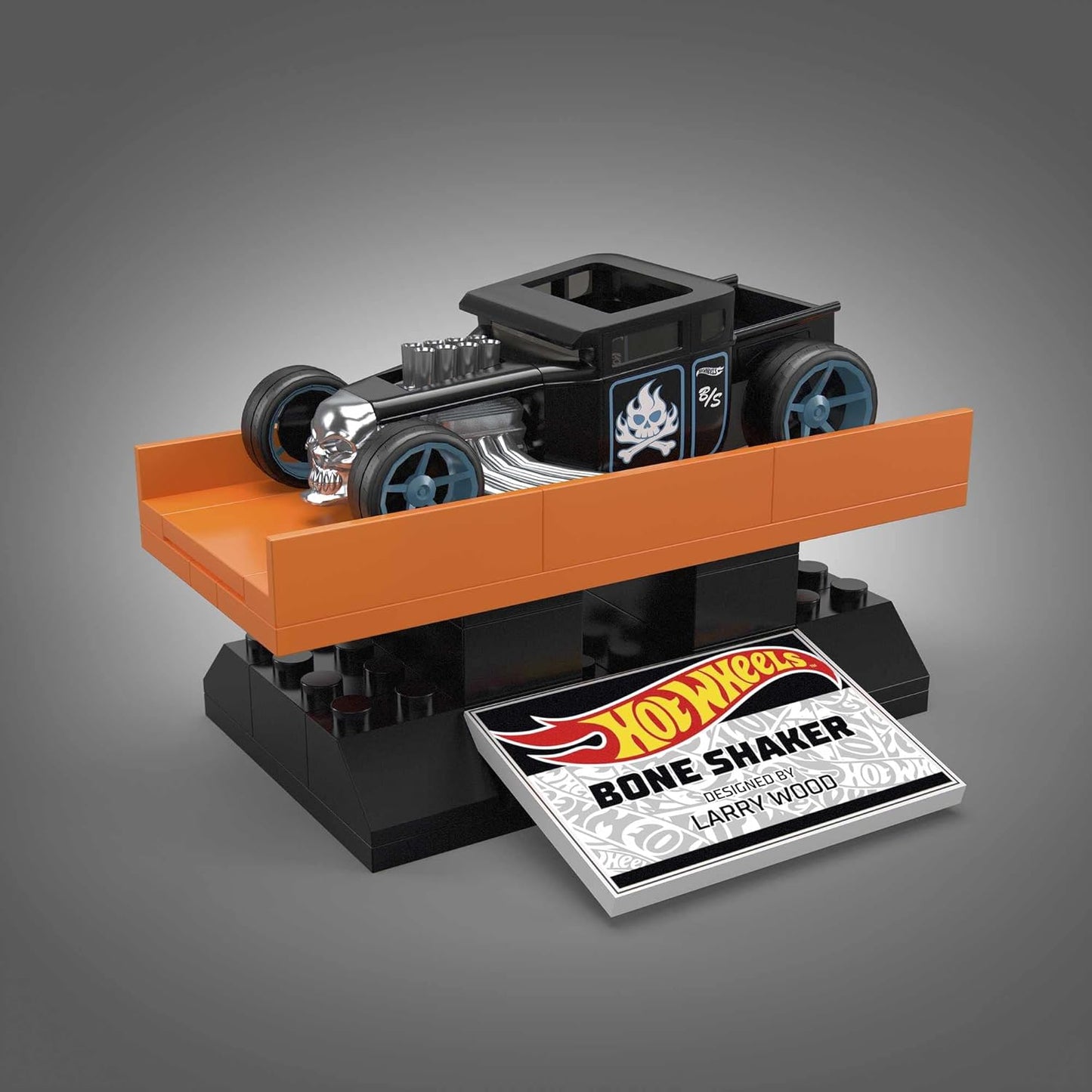 Mega Brinquedo de construção de veículo Hot Wheels colecionável para adultos, agitador de osso em escala 1:18 com modelo fundido para fãs e colecionadores