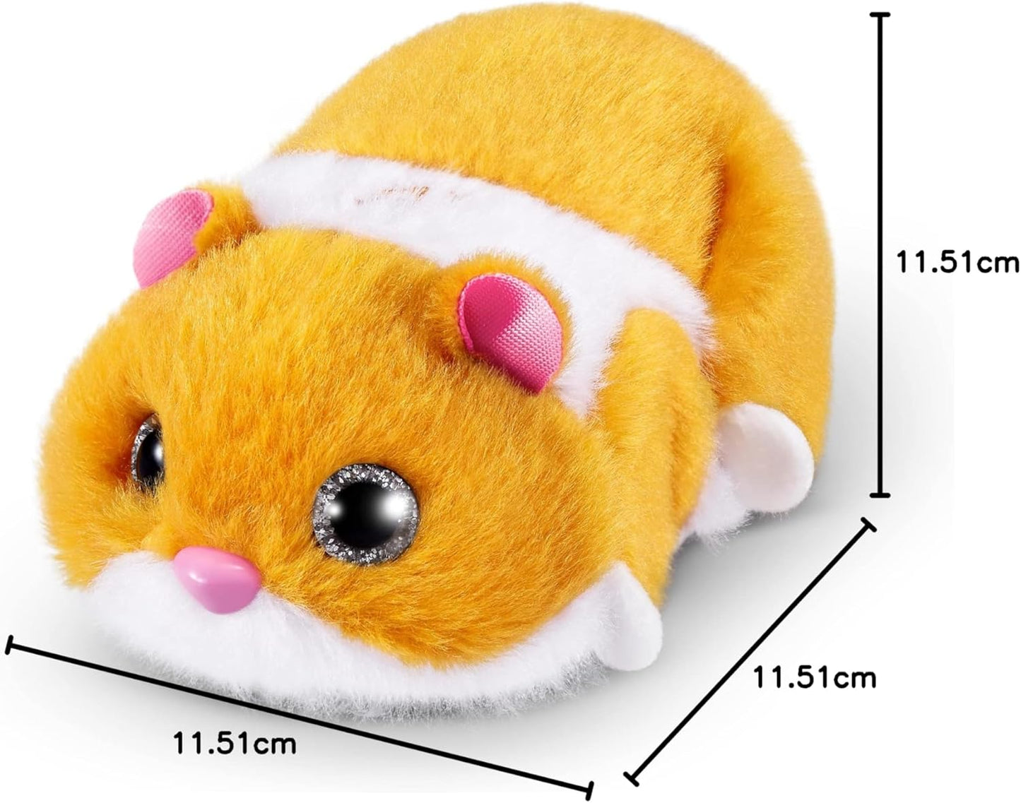 Pets Alive Hamstermania Laranja da ZURU Hamster, Animal de estimação eletrônico, Mais de 20 sons interativos, Bola de brinquedo para hamster para meninas e crianças (Laranja)