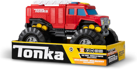 Tonka Mega Machines, camión de bomberos, juguetes de regalo de construcción para niños y niñas, juego de vehículos de construcción para niños, adecuado para niños de 3 años en adelante