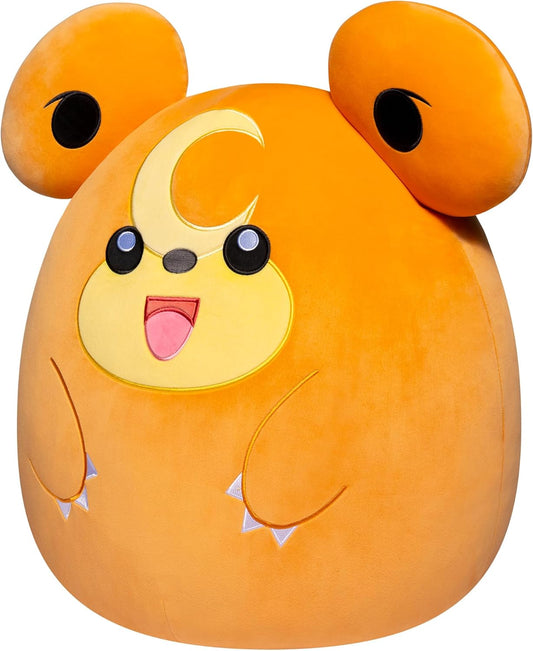 SQUISHMALLOWS Pokémon Teddiursa Plush de 14 polegadas - Adicione Teddiursa ao seu esquadrão, pelúcia ultramacia de pelúcia média