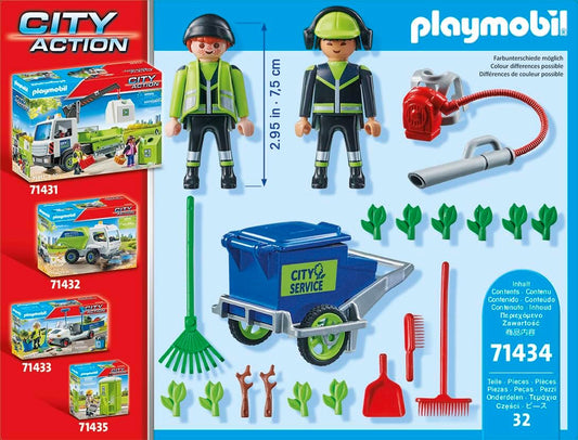 Playmobil 71434 City Life Equipo de Limpieza Callejera, Juguete Educativo de Limpieza Urbana, Juego de Rol Imaginativo, Juegos Adecuados para Niños a Partir de 4 Años