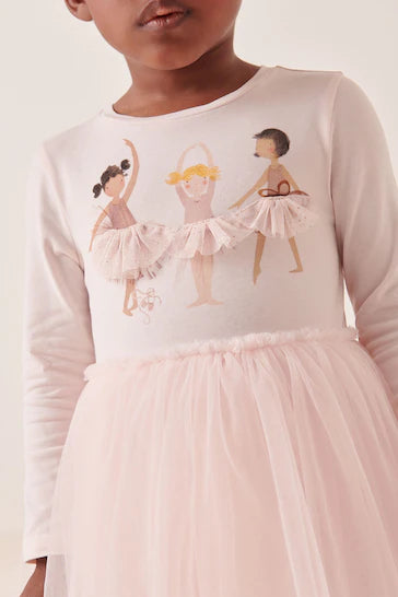 |Girl| Vestido Tutu De Personagem - Cream Ballerina (3 meses a 7 anos)