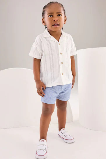 |Niño| Shorts chinos - Chambray azul (3 meses - 7 años)