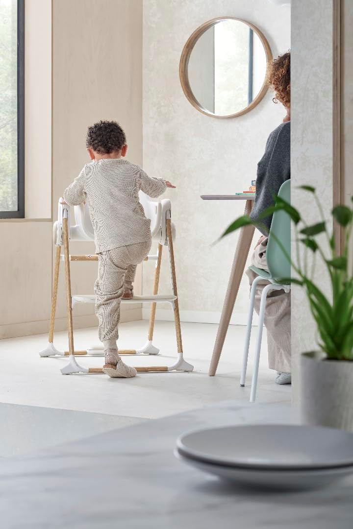 Cadeira de refeição Mamas & Papas Eno, dobrável com uma só mão, adaptável, fácil de limpar, antiderrapante, caxemira - até 3 anos