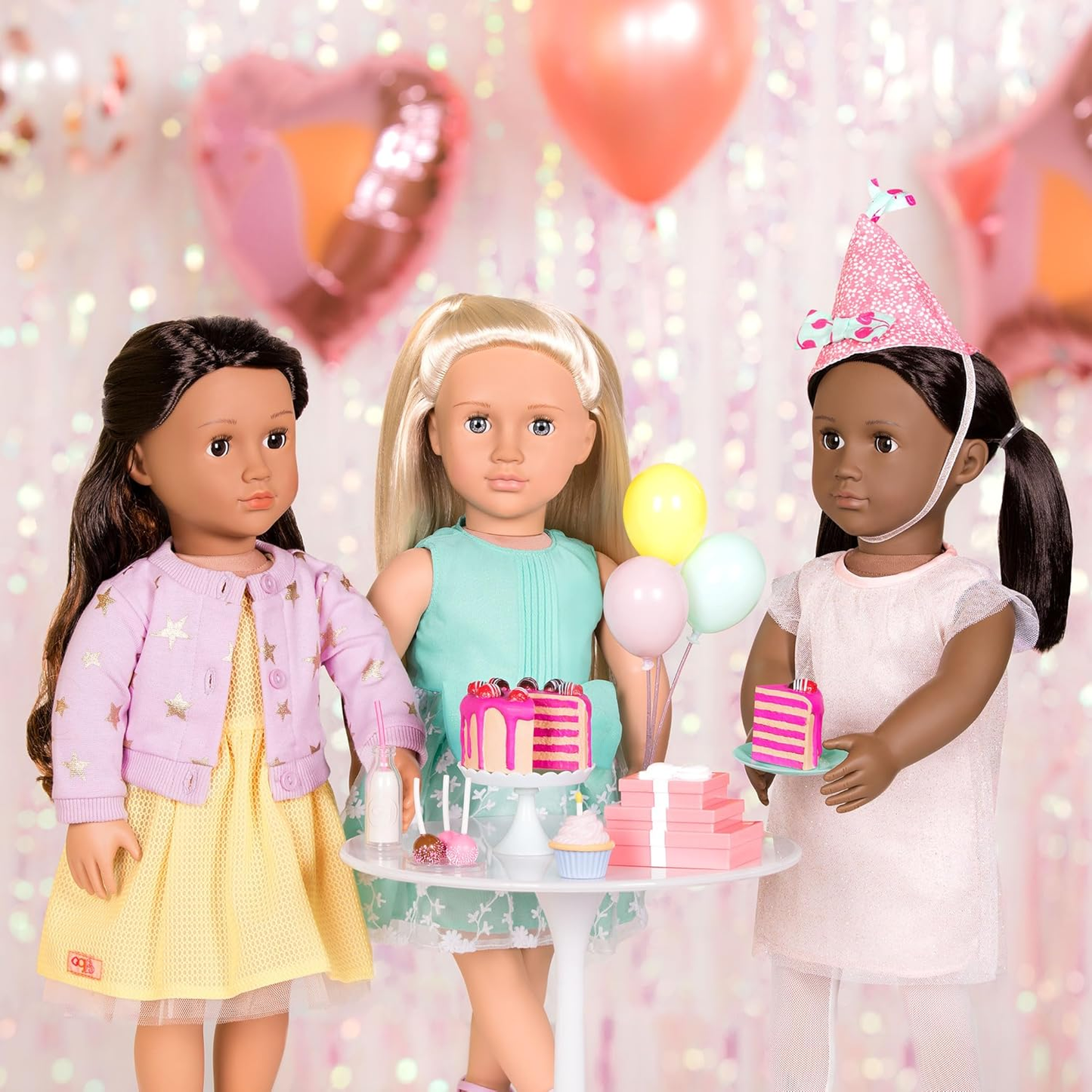 Roupa de cachorrinho com estampado gráfico da Our Generation Dolls, com sapatos, Surtido, roupa de boneca de 21,5 cm, inclui acessórios elegantes, design adorável e divertido para brincadeiras imaginativas das crianças