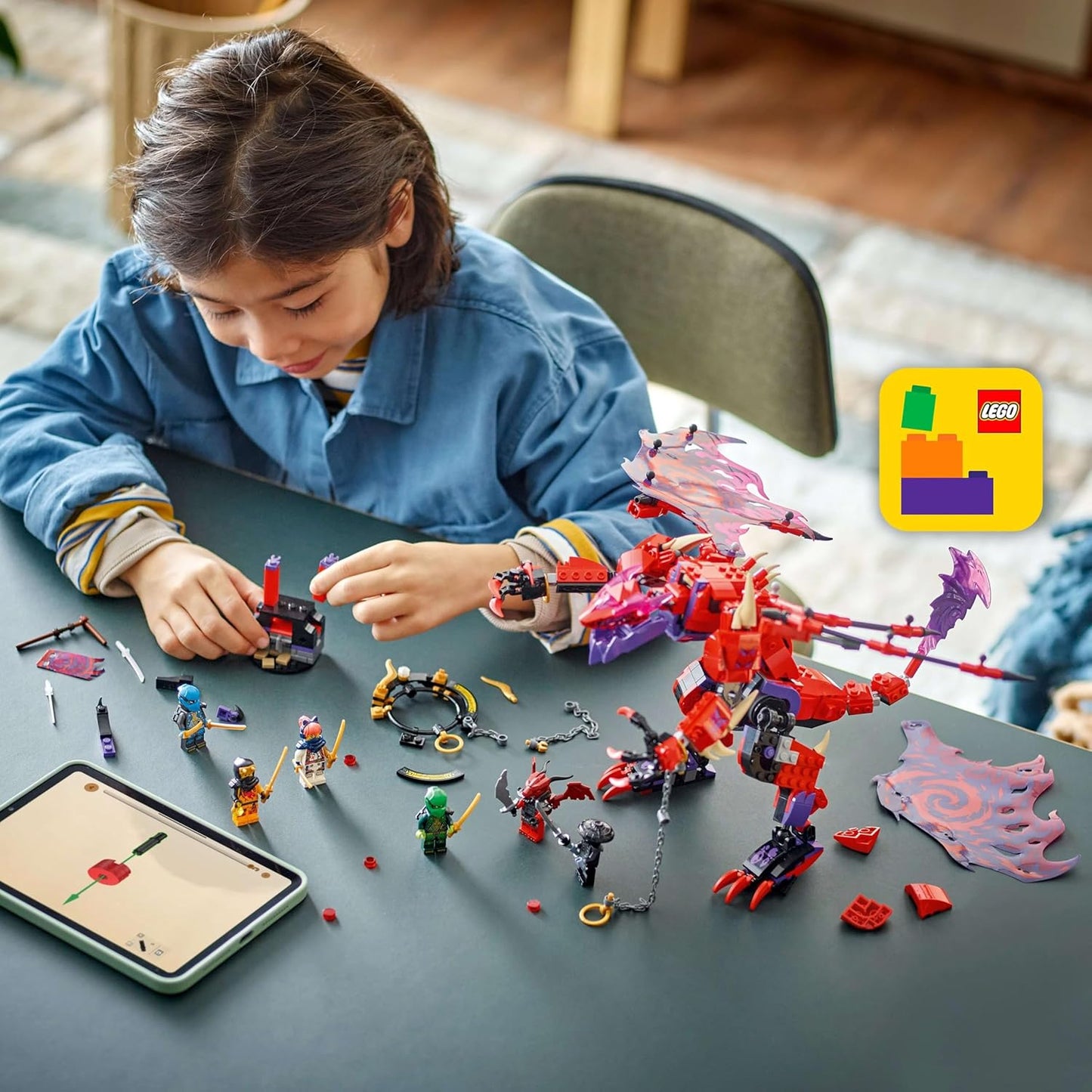 LEGO NINJAGO Dragão Presa Trovejante do Caos - Conjunto de Construção com 6 Minifiguras Ninja e uma Figura de Dragão - Presente para Meninos e Meninas a partir de 8 Anos e Fãs de Dragões - Presente de Natal - 71832