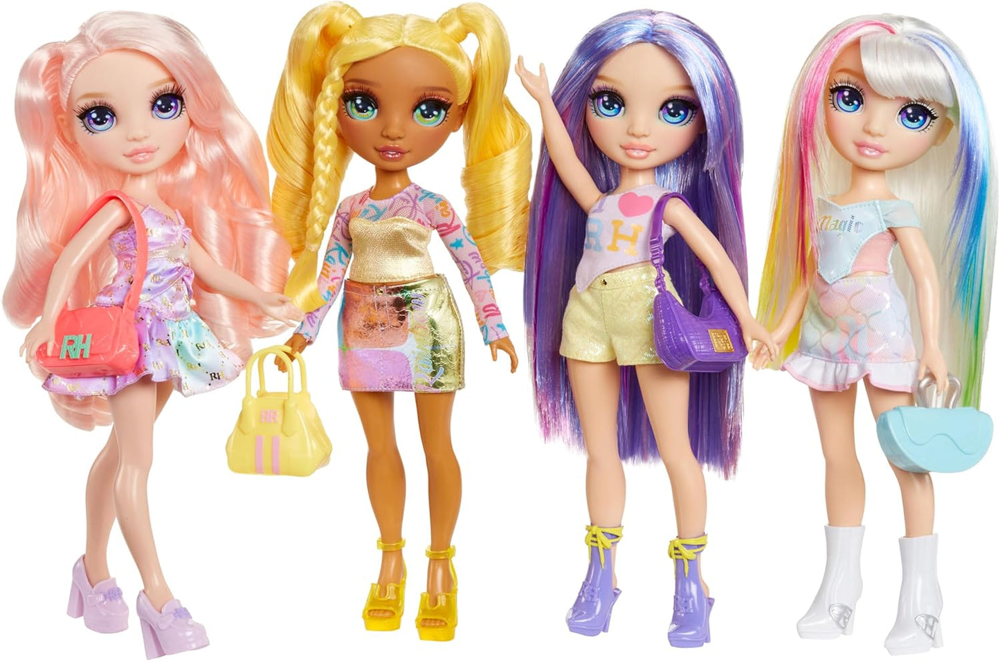 Boneca Rainbow High My Fashion Style - Sunny - Boneca Fashion Amarela de 28cm com Roupa Estilosa e Bolsa Elegante, Brincalhona, Articulada, Colecionável, Para Crianças de 4 a 12 Anos ou Mais