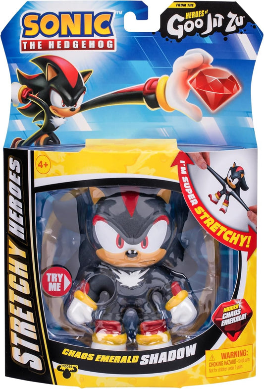 Heróis de Goo Jit Zu Sonic the Hedgehog - Shadow da Esmeralda do Caos Herói Elástico, Aperte o corpo de Shadow para revelar a Esmeralda do Caos dentro de sua gosma.