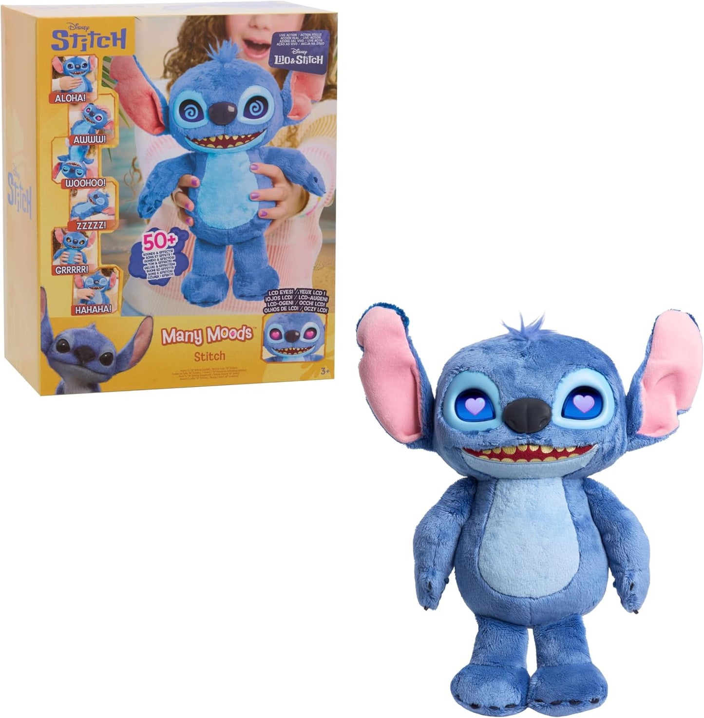 Just Play Pelúcia Stitch com vários humores