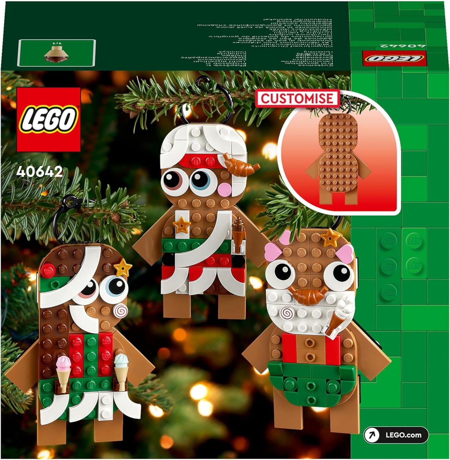 LEGO Creator Juego de adornos de pan de jengibre, juguetes para niñas y niños a partir de 6 años, regalo de Pascua, idea de regalo, decoraciones colgantes, es un excelente accesorio para la habitación de los niños 40642