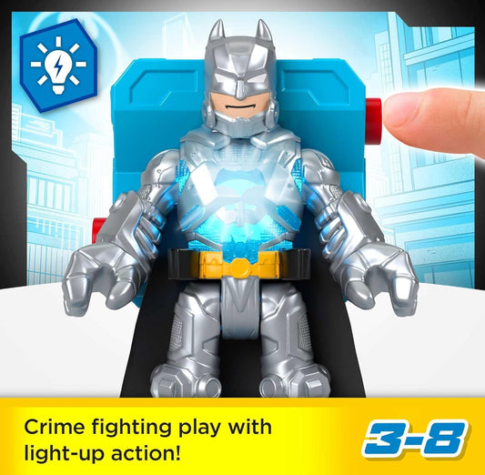 Fisher-Price Conjunto de figuras Imaginext DC Super Friends Batman Battle com 5 personagens, luzes e acessórios para crianças a partir de 3 anos, HGX97