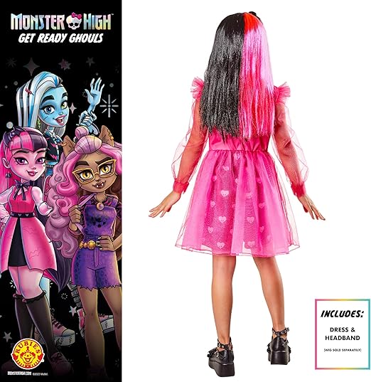 Rubie Disfraz infantil oficial de Monster High Draculaura Deluxe, disfraz infantil