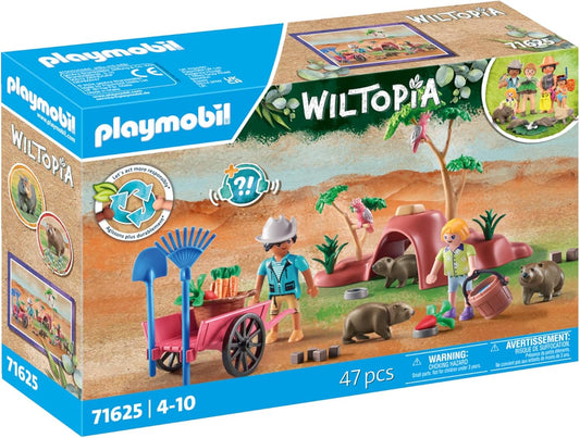 Playmobil 71625 Wiltopia: Abrigo Wombat, feito de mais de 80% de material reciclado e de base biológica, conjuntos de jogos detalhados adequados para crianças a partir de 4 anos