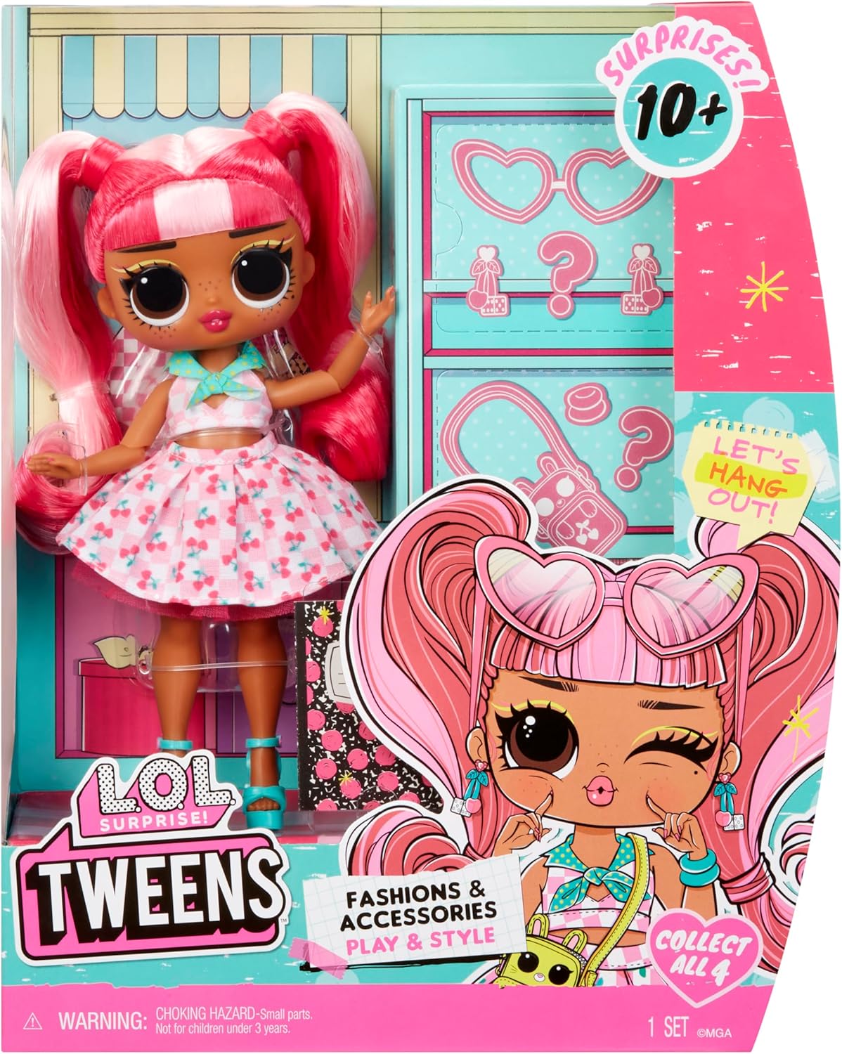 L.O.L. Surprise! Tweens Core Doll - Cherry B.B. - Inclui 1 boneca fashion com roupa e acessórios, 4 para colecionar