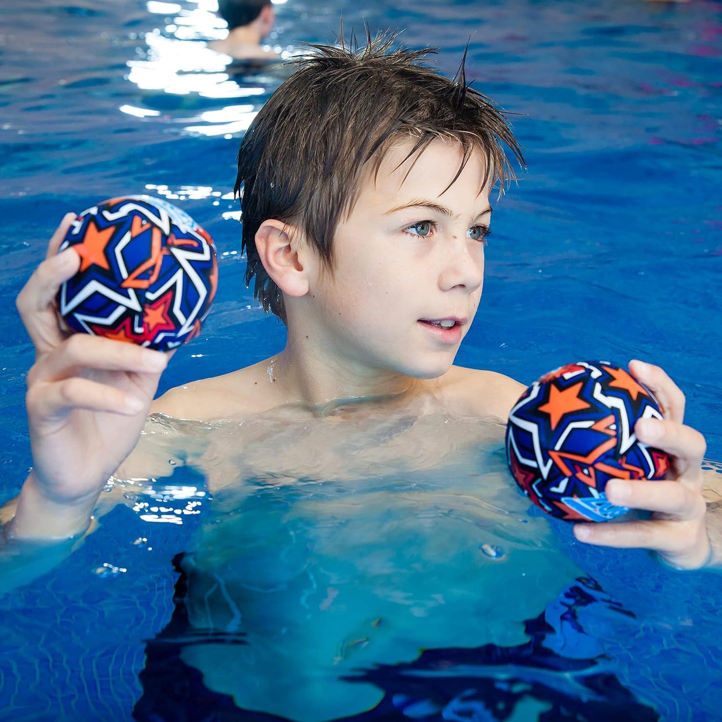 Zoggs Baby Zoggs (Juego de 2) Pelotas contra Salpicaduras Cubiertas de Neopreno para niños, Color Naranja/Azul, Juego de 2 UK