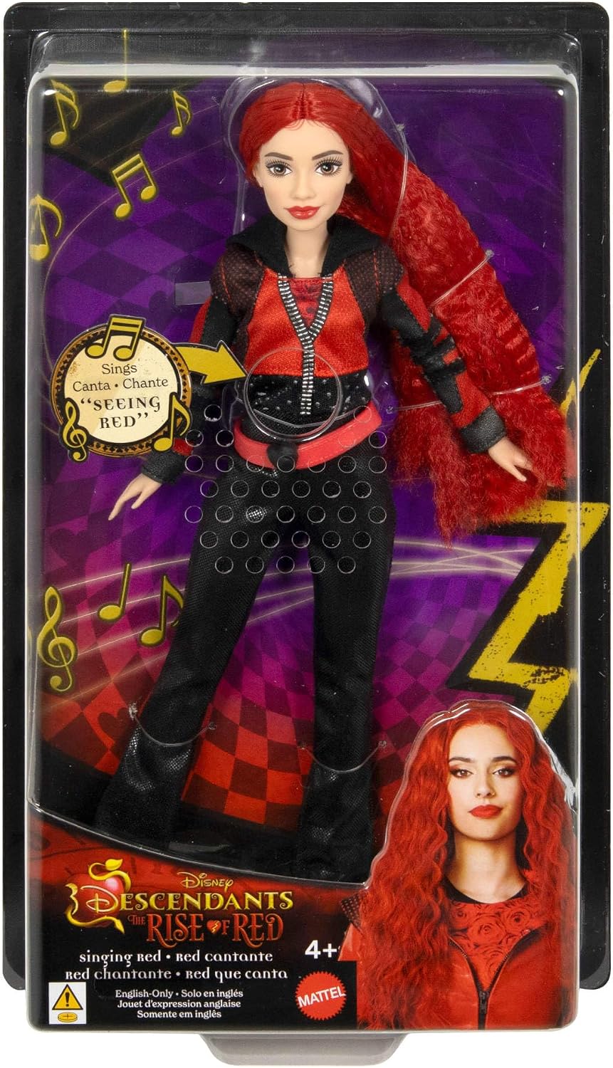 Boneca Disney Descendentes 4: A Ascensão de Red – Boneca que Canta com Roupas e Acessórios Inspirados no Filme, Canta, HWT96