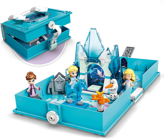 LEGO 43189 Disney Frozen 2 Elsa e o livro de histórias Nokk, conjunto portátil de aventuras, brinquedos de viagem, presentes para crianças de 5 anos ou mais, meninas e meninos com micro boneca