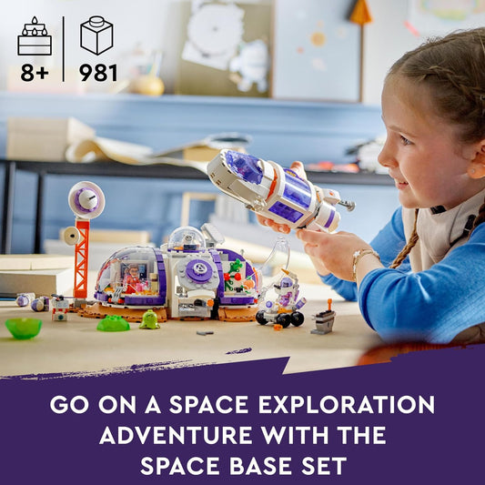 LEGO Friends Base espacial y cohete en Marte, juego de vehículos con rover y nave espacial de juguete para niñas y niños a partir de 8 años, incluye 4 personajes de minimuñecas, idea de regalo para niños amantes de los juguetes científicos 42605