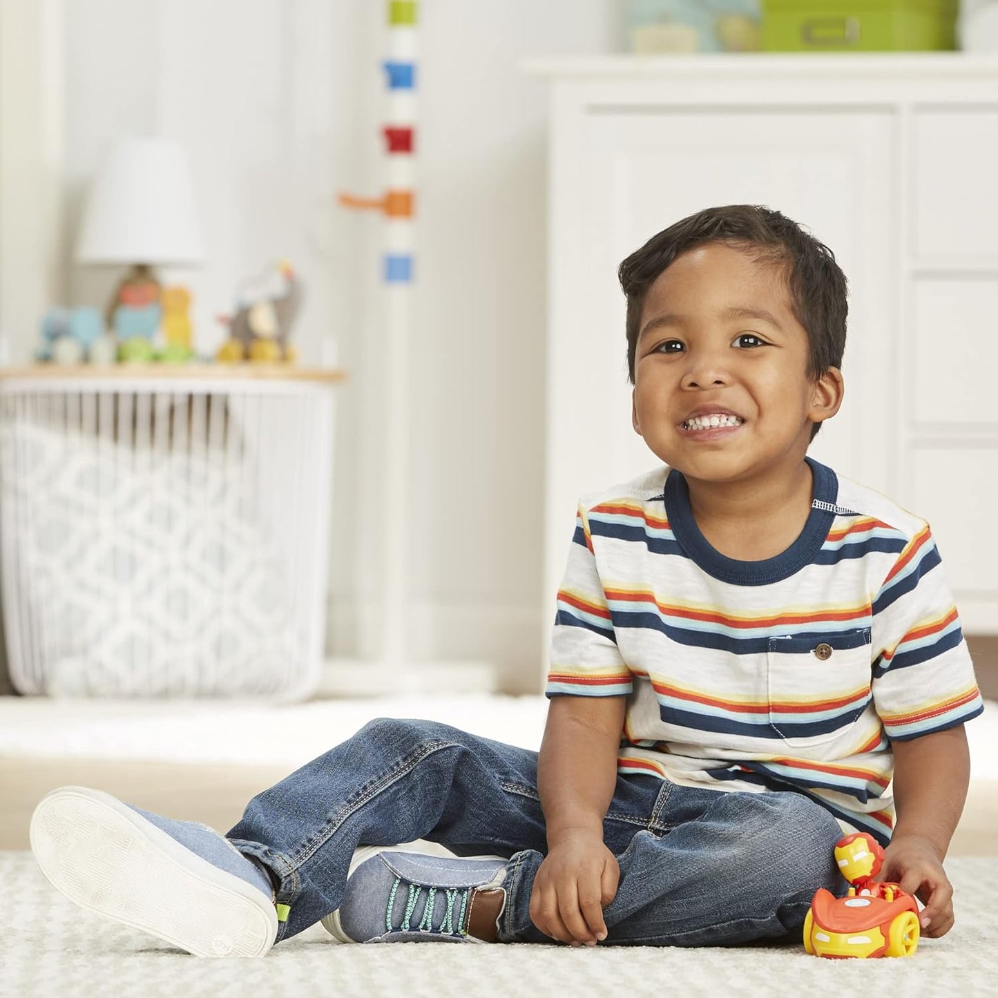 SPIDEY AND HIS AMAZING FRIENDS Hasbro Marvel Iron Man Action Figure e Iron Racer Vehicle, Iron Man Toy para crianças de 3 anos ou mais, multicolorido