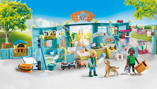 Playmobil | Minha Vida | Hotel de Animais | Brinquedo de Animais para Crianças | Conjunto de Figuras de Animais | Brinquedo para Crianças a partir de 4 anos | 71742