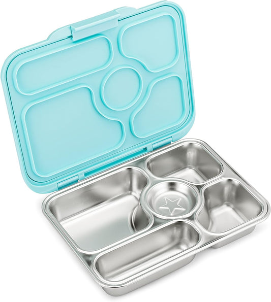 Yumbox Presto Caja Bento de acero inoxidable a prueba de fugas (azul Tulum)