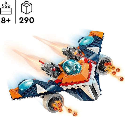 LEGO Ronan, brinquedo de nave espacial de super-herói montável para crianças com minifigura Rocket Raccoon, presente dos Guardiões da Galáxia para meninos e meninas de 8 anos ou mais 76278