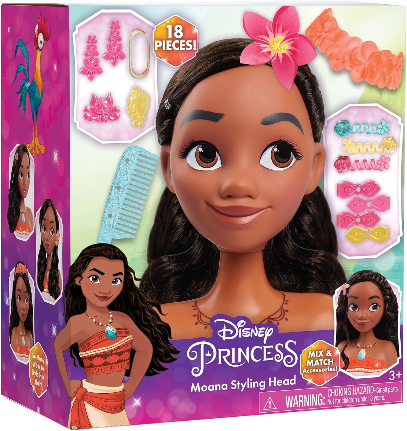 Cabeça de estilização básica da Princesa Moana da Disney