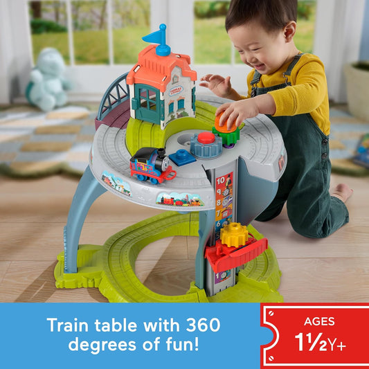 Thomas & Friends Brinquedo Infantil: Minha Primeira Mesa de Trem com Trilhos, Empilhamento de Carga e Atividades de Coordenação Motora Fina para Crianças a partir de 18 Meses, JDD70
