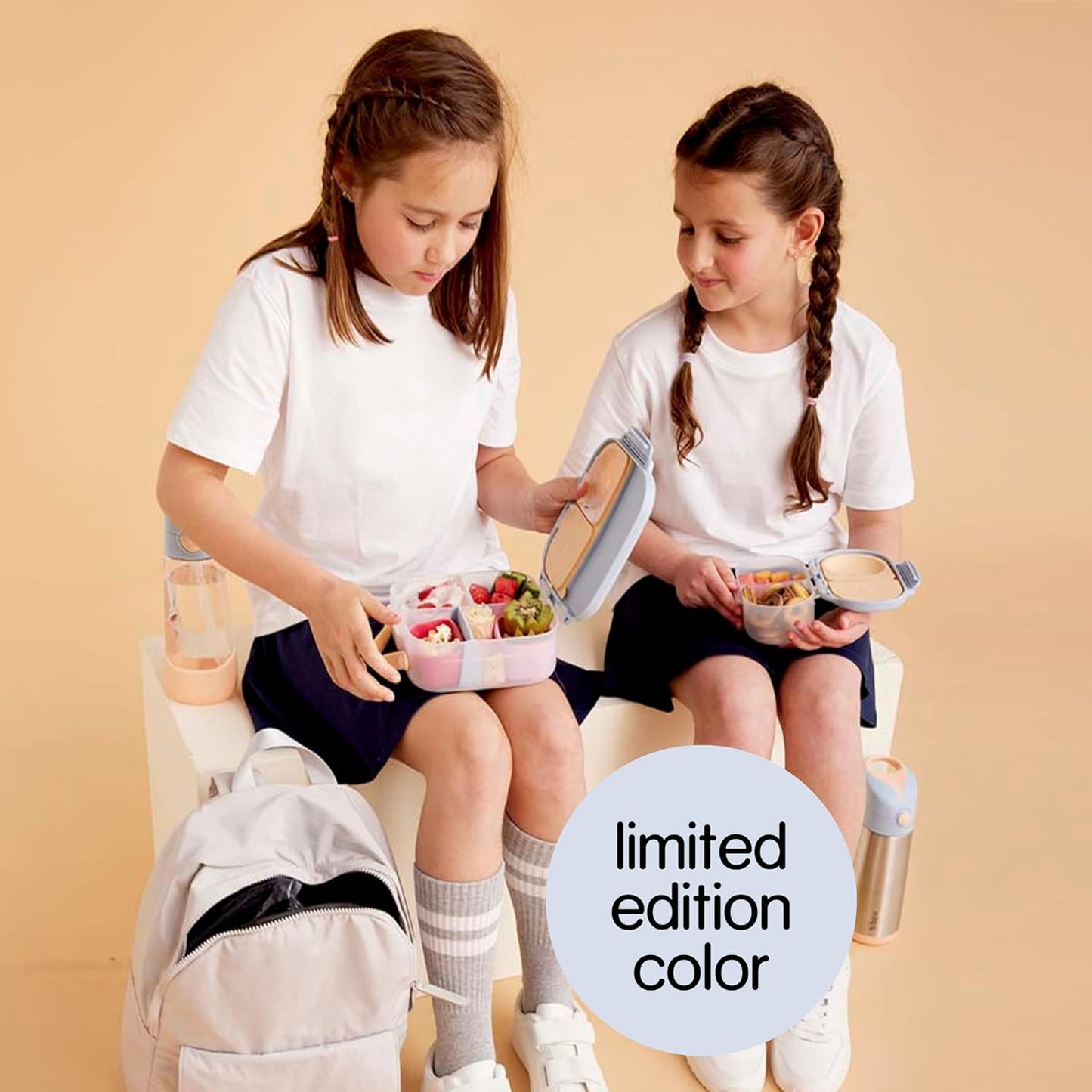 Lancheira Mini b.box | Caixa Bento com 3 Compartimentos (2 à Prova de Vazamentos) | Ideal para Lanches e Lanches de Crianças | Comporta uma Fruta Inteira | Livre de BPA