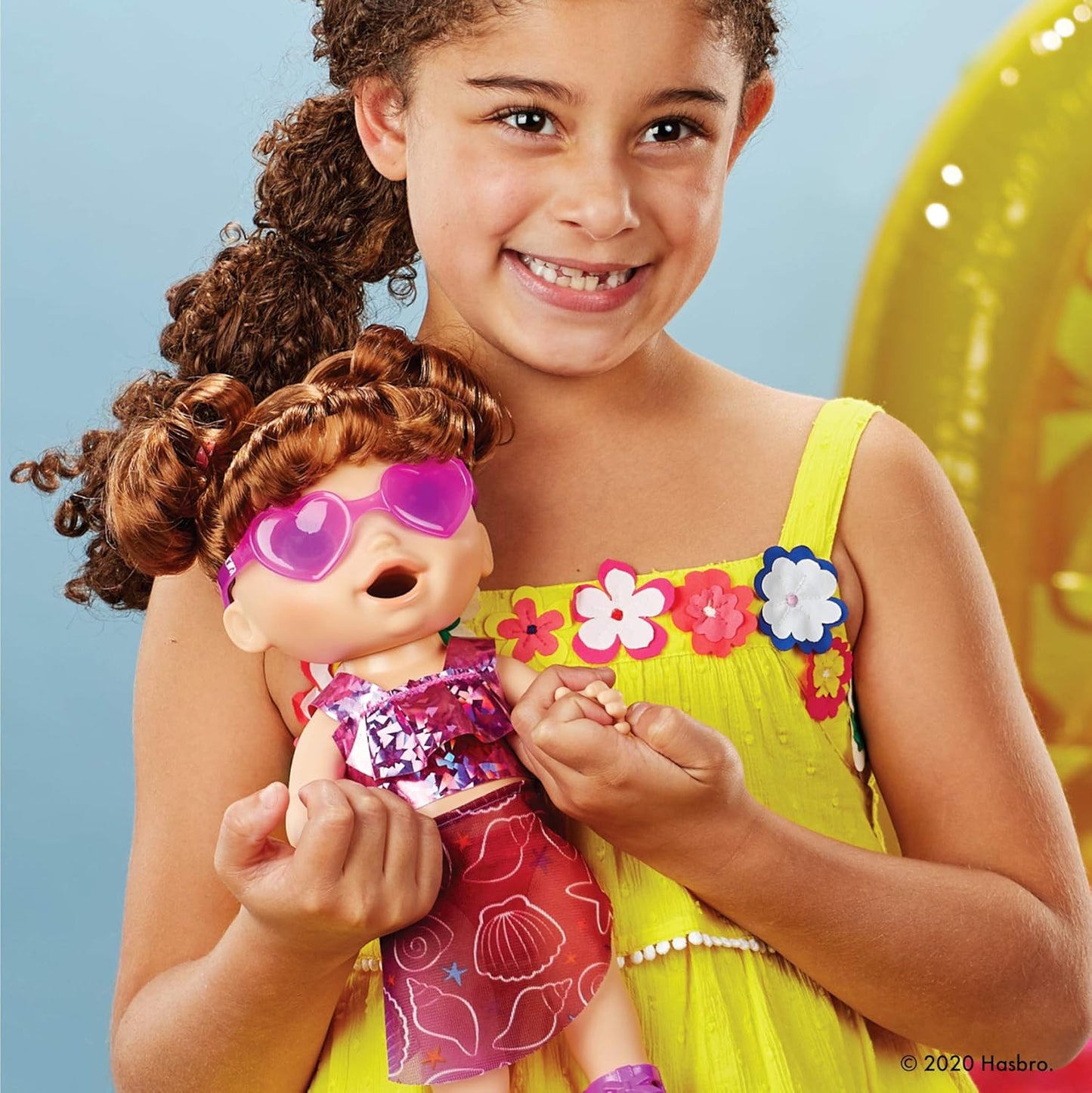 Boneca Baby Alive Sunshine Snacks, come e faz cocô, boneca aquática com tema de verão, molde para picolé, brinquedo para crianças de 3 anos ou mais, cabelo castanho