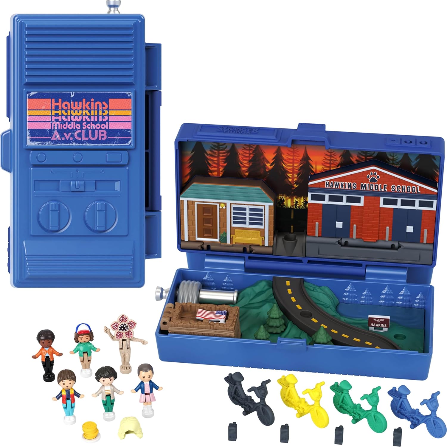 Stranger Things Polly Pocket ストレンジャーシングス Polly Pocket Collector Playset, Stranger Things Compact com 6 bonecos