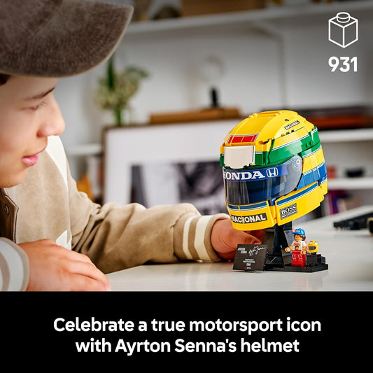 LEGO – Capacete de Ayrton Senna 43024 | Conjunto para meninos e meninas a partir de 14 anos, modelo para exibição, minifigura colecionável, produto de Fórmula 1, ideia de presente...