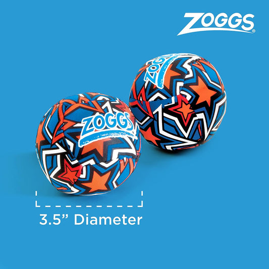 Zoggs Baby Zoggs (Juego de 2) Pelotas contra Salpicaduras Cubiertas de Neopreno para niños, Color Naranja/Azul, Juego de 2 UK