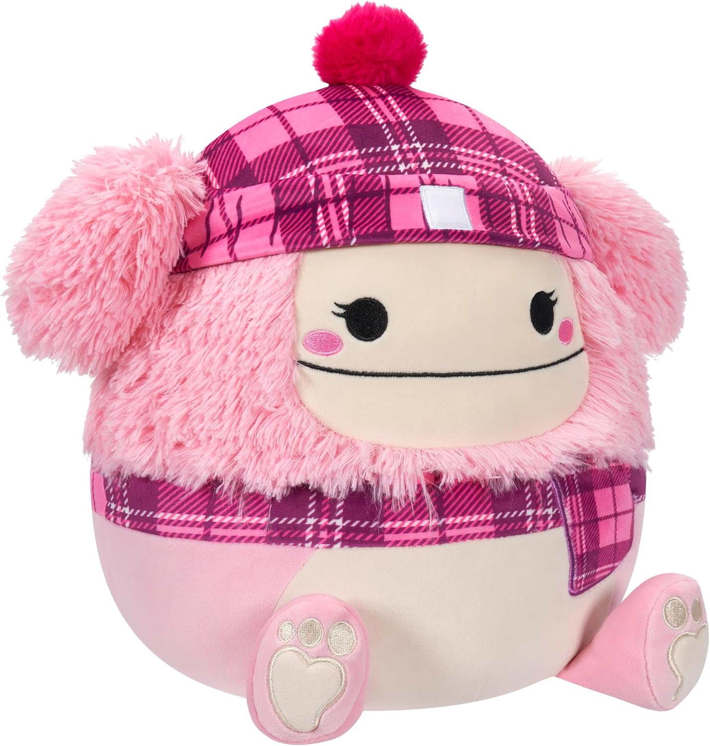 Squishmallows SQXM00463 Amazon Exclusive Jumbo Plush 24" Pé Grande Brina-Rosa com Lenço e Chapéu